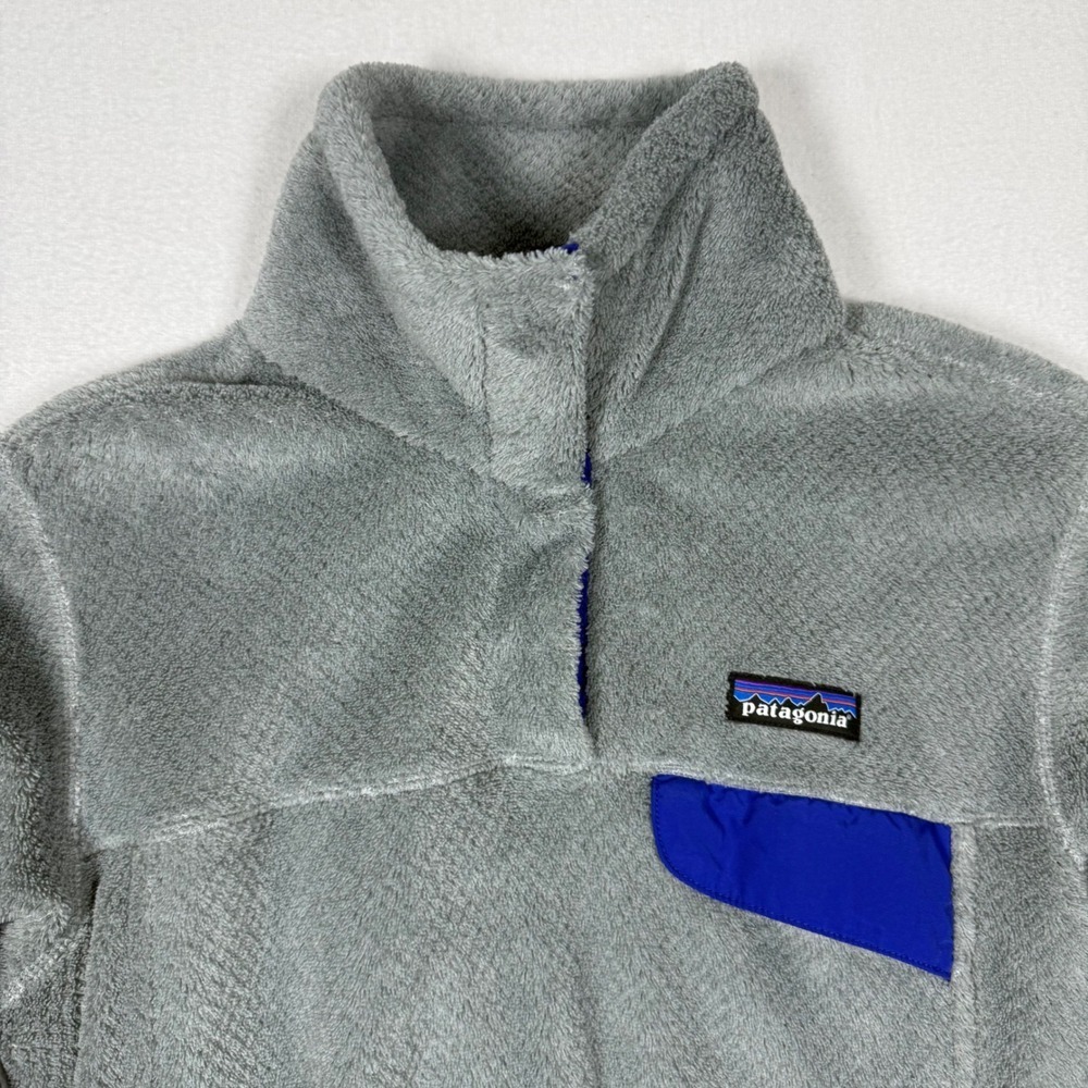 Patagonia Re-Tool Snap-T Fleece Pullover Gray Blue Womens Small - Picture 2 of 7